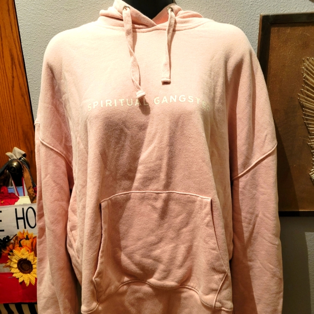Spiritual gangster blush pink hoodie